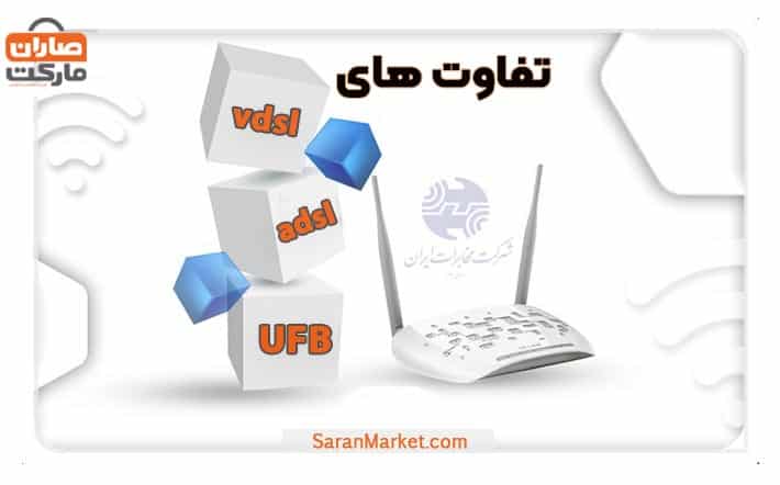 تفاوت اینترنت ADSL و VDSL و فیبر نوری (UFB) چیست؟